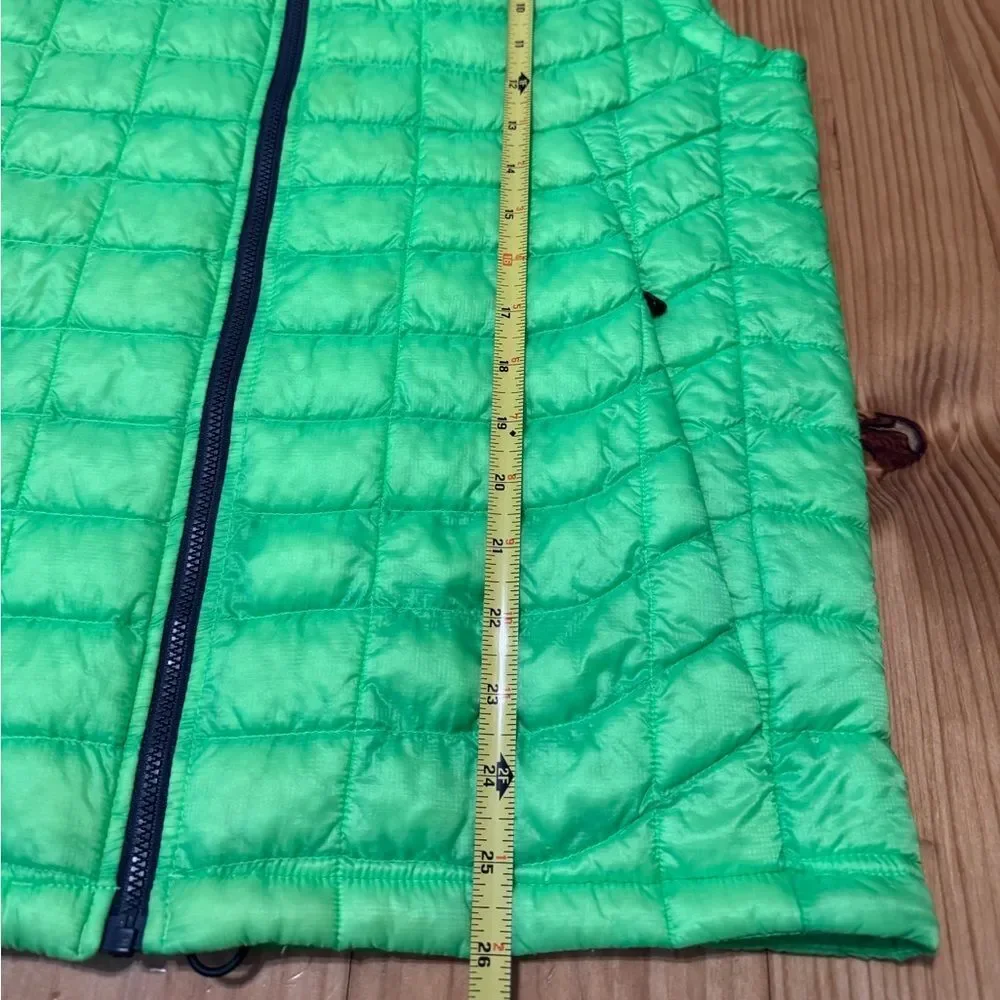 The North Face Men's Thermoball Full Zip Quilted Puffer Vest Size SM Neon Green